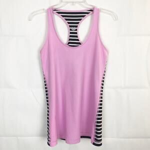 Activewear  Striped Racerback Lavender/Black Top